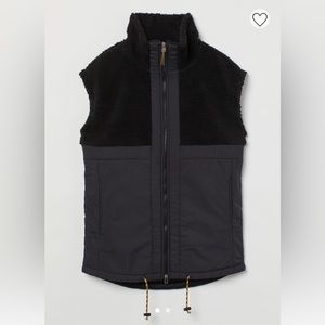 NWT - Black shearling vest